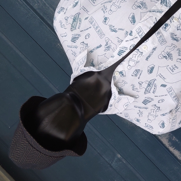 Divided (H&M) Men's Skate Board Culture Patterned Short Sleeve Summer Shirt - Picture 7 of 17